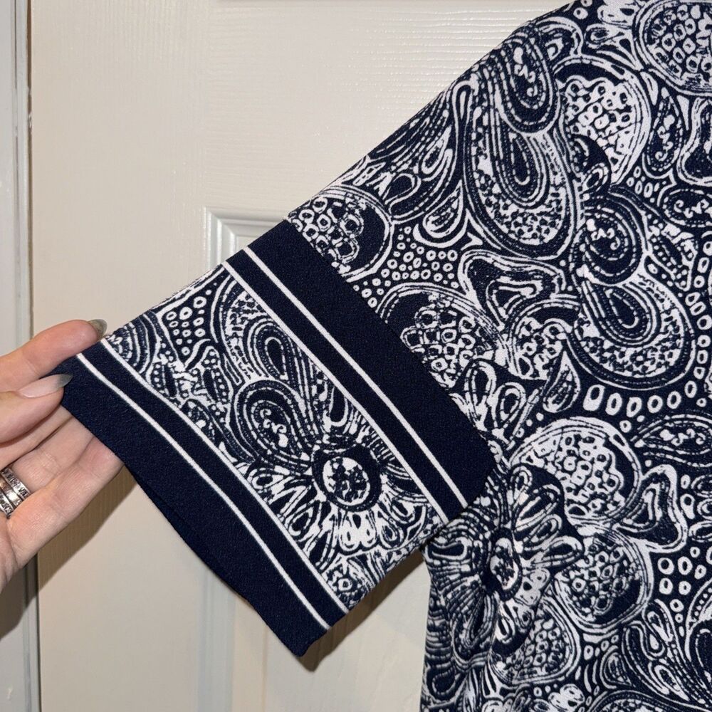 Michael Kors Blue Patterned Dress - Size L - Picture 4 of 6